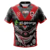 Saint Georges Indigenous Version of Ulster Home Away Short Sleeved Shorts Olive Jersey Training Uniform