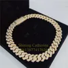 Luxury Moissanite Cuban Necklace Iced Link Chains Heavy Real Gold Plated Jewelry Men Chain