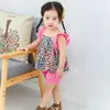 Clothing Sets Girls Summer New Set Sleeveless Strap Fragmented Flower Top+PP Pants Two Piece Set Suitable for 0-3 Year Old Babies