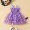 Einszene Neugeborenes Kleinkind Baby Mädchen Strampler Kleid Outfit ärmellose Schmetterling Tüll Strampler Jumpsuits Tutu Kleid Sommerkleidung 024m