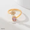 Wedding Rings New Fashionable and Exquisite Gold Ring Jewelry Ring Opening Ring Zircon Wedding Jewelry Light Luxury Jewelry