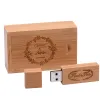 Drives Jaster 5st/mycket trä USB Flash Drive Custom