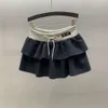 Womens beach short skirt miu designer dress embroidered cake skirt summer preppy mini dresses women clothing