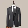 Suit de haute qualité (Blazer + pantalon) Men de style britannique Elegant Casual Senior Business Business Mentlemen's Suit de Mentlemen Two Pieces