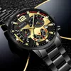 Wristwatches GENEVA Mens Creative Six-Pin Watch Alloy Steel Band Quartz Watch Men Watch New Luxury Mens Quartz WristWatch 240423