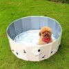 犬のスイミングプールペットバスタブ折りたたみ可能な入浴プールポータブルPVC入浴浴槽屋内屋外犬猫猫の子供ドロップ240419