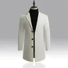 Trench Coats Men's Elemy Men Men Treot Super Soft Smof Adting Buttons Veste Coldown Collier de style coréen Streetwear