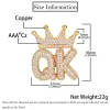 Kettingen Hip Hop Rapper Rock Fashion Jewelry for Women Crown -vormige diamant aangepaste stikselbrief ketting hangers