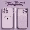 Casos de telefone celular Caixa de telefone de silicone líquido quadrado de luxo para iPhone 15 14 13 12 11 Pro Max Peraonalizado Nome personalizado Tampa 15 14 Pro Max D240424