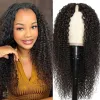 Wigs Kinky Curly V U Part Wig Human Hair Wigs for Black Women No Leave Out No Glue Brazilian Curly 30 Inch Remy Human Hair Wigs