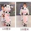 Cushions 70cm100cm Lovely Creative Milk Cow Plush Pillow Toys Soft Stuffed Cartoon Animal Cattle Doll Bedroom Sleeping Pillow Cushion