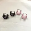 Brincos de designer de círculo de círculos adoráveis de rosa doces para mulheres garotas fofas de moda vermelha redonda design Aretes Brincos oorbellen jóias Earrings Earings Anéis de orelha Presente