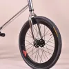 Fahrrad 20 Zoll Fixes Zahnrad Fahrrad Retro -Stahl Silber Elektroplierrahmen Ein -Geschwindigkeits -Straßenrad mit Rädern mit kleinem Durchmesser und V -Bremsen