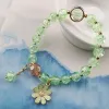 Strands Accesorios para mujeres Pulseras de cuentas de flores de cristal para mujeres Sen Ins Diseño popular Pulsera de cristal Pulseras