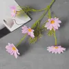 Decorative Flowers 2pcs Gerbera Artificial PU Daisy Sunflower Chrysanthemum Flower Branch Home Table Decor Wedding Floral Arrangement Po