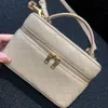 Tasche Tasche High Definition Echtes Leder Damen großer Kapazität Erscheinungsbild kleiner Duft Make -up Hand mit Toilettenreisen