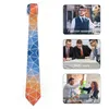 Bow Ties Tie pour hommes ombre Geo Print Neck Sunrise rétro Collier décontracté DIY CUSTUM