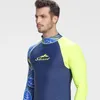 Kadın Mayo Uzun Kollu Takım Yüzme Floatsuit Men Erkek Döküntü Koruma Sörf Dalış Takımları UV Yüzme Denizanası Önleme