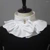 Bow Ties Rococo Vintage Renaissance Costume Costume Costume Détachable Dishomonie blanche Coton Lacet Up Unisex