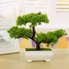 Dekorativa blommor konstgjorda växter bonsai krukor liten trädkruka falska växt krukta ornament hem trädgård festival bröllop bord dekoration