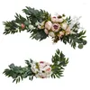 Fleurs décoratives couronnes rustiques arc arc ensemble de luxe durable pour les décorations de linteau, excellente alternative à la chute coûteuse délivrée otdmp