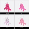 Förvaringsflaskor 4 par rosa bandörhängen Teardrop Women Girl Breast Decors