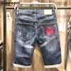 Jeans masculinos SupZoom 2024 Chegada Fashion Summer Bordado zíper Stoashed Casual Cotton Denim Bockets