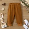 Pants Patpat Baby Boy/Girl Solid Elasticized Midj Sweatpants Joggers Pants