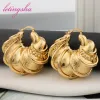 Ohrringe afrikanische Luxus 18K Gold plattiert Ohrringe Dubai Hoop Ohrringe für Frauen Schmuck Sets Indische nigerianische Hochzeit Schmuckparty Geschenke