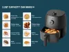 Apparater Compact Air Fryer, Nonstick, Diskmaskin Safe Basket, 1150W, Black 2.2 Quart