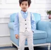 Tees Flower Boys White Wedding Suit Kids Prom Party Dop Tuxedo Dress Children's Day Pinao Performance Costume