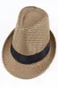 Unisexe Wool Houndstooth Felt Fedora Hat avec des groupes Casquets de haut en haut à carreaux classiques Panama Bowler Brim pour gentleman8320300