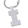 Test passé VVS1 Moisanite Diamond Letters 925 Silver A-Z Moisanite Letter Pendant Punk Rock for Men Hip Hop Bijoux