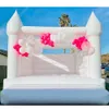 Stylowy biały skoczek nadmuchiwany ślubny ślubny zamek namiot Bounce House z powietrzem dmuchawy 4,5 mlx4,5 mWX3MH (15x15x10ft) Wszystkie PVC do wynajmu komercyjnego