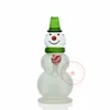 Colorful Snowman Thick Glass Bong Hookah Shisha Smoking Waterpipe Bubbler Pipes Filter Herb Tobacco Oil Rigs Bowl Portable Design Cigarette Holder DHL