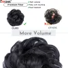 Chignon banheiro sintético bagunçoso pão de donut scrunche ondulado updo elástico peças de cabelo de cabelo de noiva Easy bun updos for women garotos