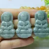 Wisiorki Nature Jade Guanyin Buddha wisiorek dla mężczyzny i kobiety z linie naszyjnik buddyjski entuzjastów biżuteria