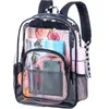 Rugzak Clear Heavy Duty Zie via transparante Bookbag - Pink