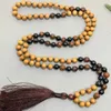 Anhänger 8mm natürliche Rudraksha Mahagoni Obsidian Achatperlen Halskette Dunkle Materie Chakra Geschenkgelenk wiederherstellen nationaler Stil Bunt