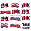 Abbigliamento per cani 50 pezzi americani Indipendence Day Pet Hair Bows Diamond per cagnolini animali domestici 4 ° JY Accessori Delivery Delivery Home Garden Su Dh2lg