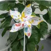 Sulimation Plastic Windmill Garden Decorations DIY Heat Transfer Double Sided Printing PET Windmill