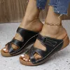 Slipper Women Sandals 2024 New Wedge Sandals Summer Shoes For Women Wedges Heels Slippers Inomhus utomhus Zapatos Mujer Heeled Sandalsl2404