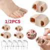 Behandling 2PC Bunion Hallux Valgus Corrector Silicone Toe Spreader Separator THUMB Finger Correction Pad Fat Finger Corrector Rättare