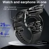 Novo relógio inteligente 2in1 com fones de ouvido NFC smartwatch tws bluetooth fone de ouvido cardíaco monitor de pressão arterial esporte para huawei