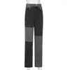 Kobiety Pants Ladies Street Hip Hop Patchwork Casual Dżinsy