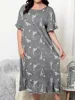 Plus Size Dresses Dress Knee Length Cartoon Style For Home And Casual Wear Can Be Worn Externally. 1-5XL 2024 Dre