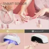 Sats 114W Portable UV LED Nail Lamp Compact Gel Nail Dryer Big Room för två händer Curing Light Professional Manicure Pedicure Tool