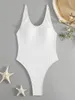 Dames badmode sexy eendelige zwempak witte bikini's bodysuits hoge taille biquini conjunto de bikini vrouw bather