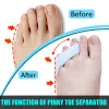 Behandlung Pexmen 2pcs Dreilöcher Little Toe Separator Bunion Korrektor Schmerzlinderung Zehenglätter Beschützer Fußpflegewerkzeug