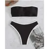 New Sexy Solid Color Special Fabric Bikini Women's Swimwear